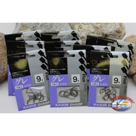Duel size 9 Fishing Hooks with palet10 sachets of 10 pieces-1