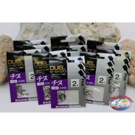 Duel size 2 Fishing Hooks with scoop 10 sachets of 12 pieces-1