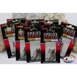 Duel size 6 Fishing Hooks with Eyelet 10 bags of 5 pieces-1