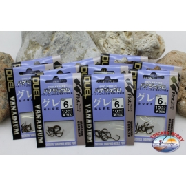 Duel size 6 Fishing Hooks with scoop 10 sachets of 10 pieces-1