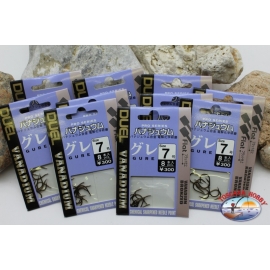 Duel size 7 Fishing Hooks with scoop 10 sachets of 8 pieces-1