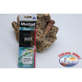 Sabiki Mustad holographische draht 0,30 länge 135cm 5 ami-mis.12 CF.A100