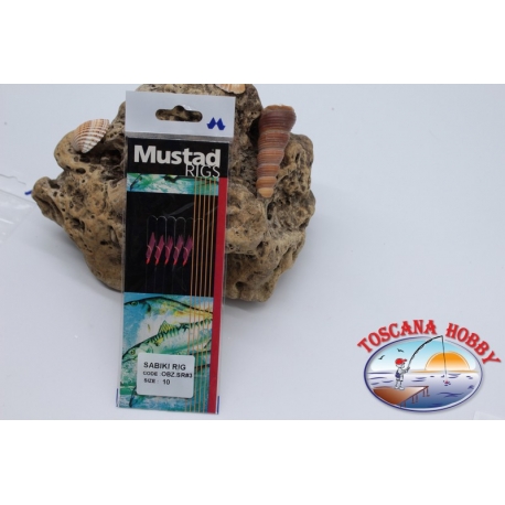 Sabiki Mustad pink wire 0,30 length 135cm 5 ami mis.10 FC.A103