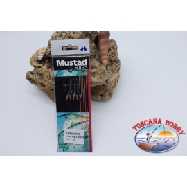 Sabiki Mustad avec la peau de poisson fil 0,30 longueur 135cm 5 ami sim.12 FC.A108