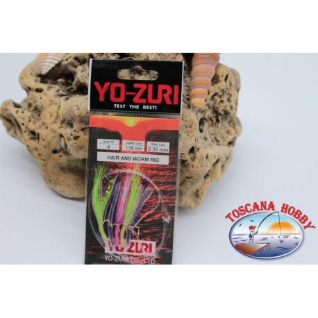 Sabiki Yo-zuri multicolor filo 0,35 lunghezza 135cm 5 ami mis.5 FC.A110
