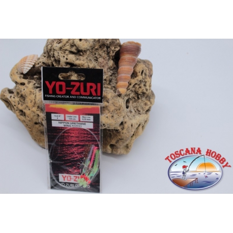 Sabiki Yo-zuri con pelle di pesce filo 0,35 lunghezza 135cm 5 ami mis.8 FC.A111