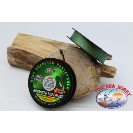 Spule strecke FTK 150m - 0,12 mm Col. grün FC.F2