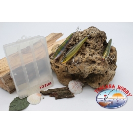 Box von Yo-zuri mit 3 Minnow mod. banane 9cm-12gr floating-walking-the-dog-FC.S32