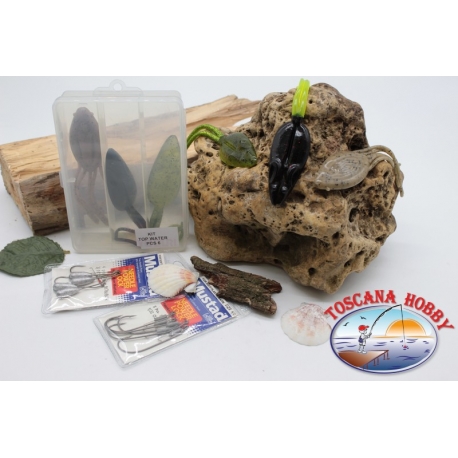 Box sortiert, mit fröschen und mäusen silikon-Yo-zuri 14cm + angelhaken Mustad FC.S42