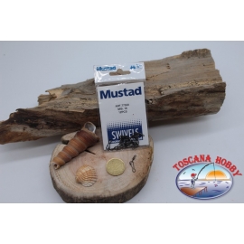 1 sachet de 12 pcs. mousquetons Mustad série 77550 bruni sz. 16 FC.G54