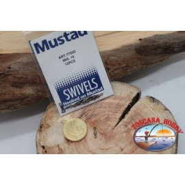 1 Sachet, 12 pcs. of swivels Mustad series 77500 sz.16 FC.G92