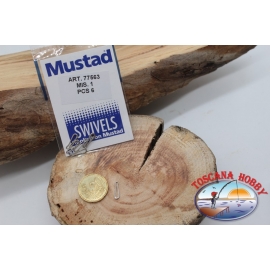 1 Bag of 6 pcs. hooks and quick-release Mustad series 77563 sz. 1 FC.G96