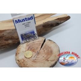 1 Bag of 6 pcs. hooks and quick-release Mustad series 77563 sz. 5 FC.G97