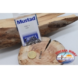 1 Bag of 6 pcs. hooks and quick-release Mustad series 77562 sz. 4 FC.G98