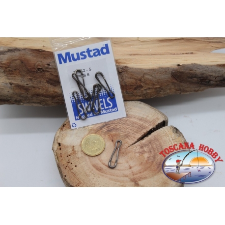 1 Bustina da 6 pz. di ganci a sgancio rapido Mustad serie 77562 sz. 5 FC.G99