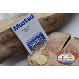 1 Bag of 6 pcs. of swivels Mustad series 77563 sz.3 FC.G108