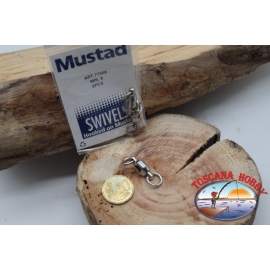 1 Bustina da 2 pz. di girelle Mustad serie 77558 sz.8 FC.G111