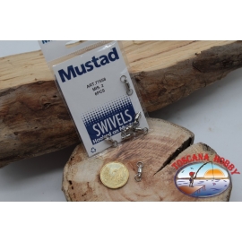 1 Bustina da 6 pz. di girelle Mustad serie 77558 sz.2 FC.G112