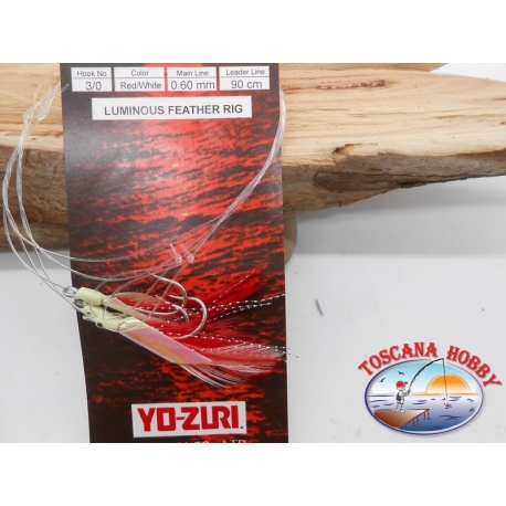 Sabiki Red Yo-zuri wire 0,60 length 90cm 3 ami mis.3/0 FC.A135