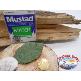 1 Packung 25pz angelhaken Mustad cod. 496 sz.12 mit schaufel FC.A232