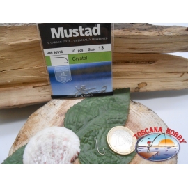 1 Pack of 10pcs Mustad cod. 90316 sz.13 with the headstock FC.A234