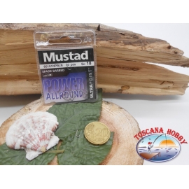 1 Pack of 10 pcs Mustad cod. 60151NPBLN sz.18 with the headstock FC.A243