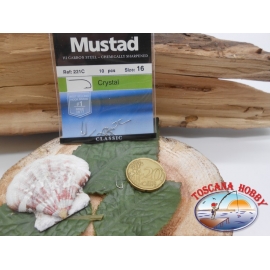 1 Pack de 10 uds Mustad-cod.221C sz.16 con cabezal FC.A245