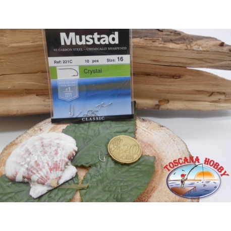 1 paquet de 10 pcs Mustad cod.221C sz.16 avec poupée FC.A245