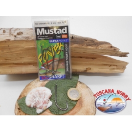 1 Pack de 5 pièces Mustad cod.34043NPBLN sz.4/0 avec la couronne FC.A258