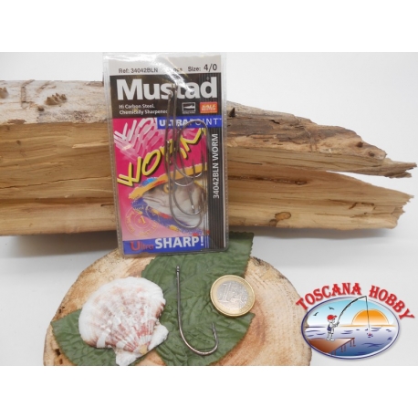 1 Pack de 5 uds Mustad-cod.34042NPBLN sz.3/0 con la corona de FC.A260