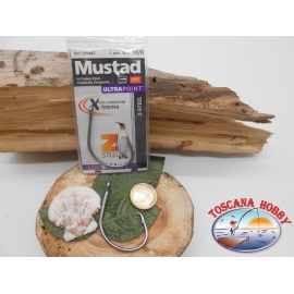 1 Pack 2pcs Mustad autoferranti cod.39948Z sz.10/0 crown FC.A263