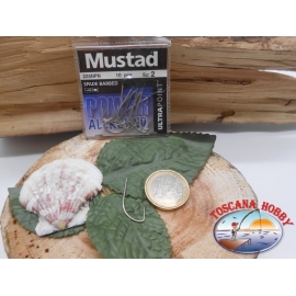 1 Packung mit 10 stk. angelhaken Mustad mit schaufel cod.225NPN sz.2 FC.A281