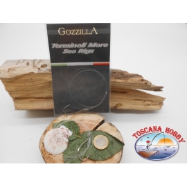 Trois sacs de mer bornes Gozzilla de la morue.92553S sz.4/0 avec fluorocarbone FC.A288