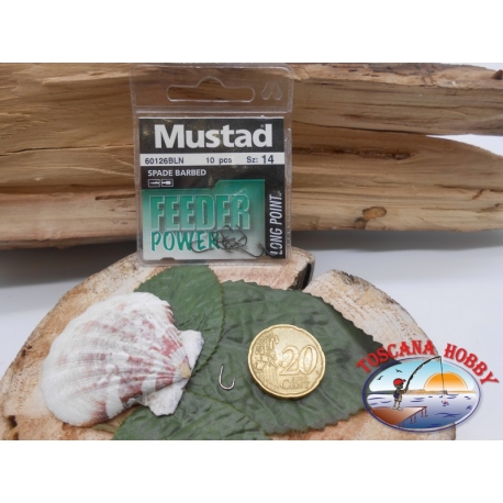 1 bustina da 10 pz ami Mustad cod.60126BLN sz.14 FC.A326