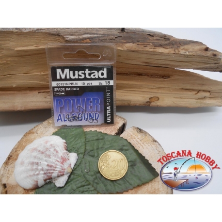1 beutel mit 10 stk. angelhaken Mustad cod.60151NPBLN sz.18 FC.A333