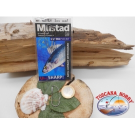 1 beutel mit 3 stk. angelhaken Mustad cod.W3261BLN sz.1 FC.A363