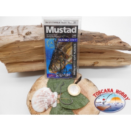 1 bustina 14 pz ami Mustad, occhiello cod.37177NPBLN  sz. 1/0  FC.A367