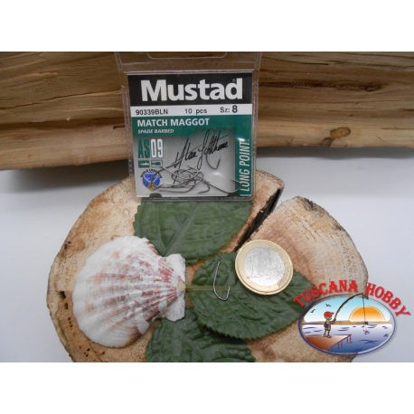 1 bustina 10 pz ami Mustad, paletta cod.90339BNL  sz. 8  FC.A369