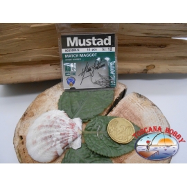 1 bustina 10 pz ami Mustad, paletta cod.90339BNL  sz. 12  FC.A370