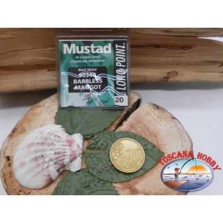 1 sachet de 10 pcs Mustad, une palette de morue.90340 sz. 20 sans ardillon FC.A373