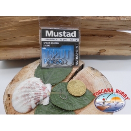 1 bustina 10 pz ami Mustad, paletta cod.10655NPLN sz. 12  FC.A379