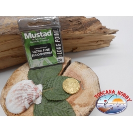 1 sachet de 10 pcs Mustad, pelle à poussière, le vert, le cod.LP240 sz. 20 FC.A394