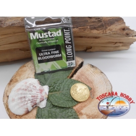 1 sachet de 10 pcs Mustad, pelle à poussière, le vert, le cod.LP240 sz. 22 FC.A395