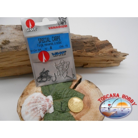 1 sachet, 15 pcs ami de VMC, d'oeillet, de la morue.9104BK sz.8 FC.A418