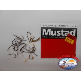 1 packung 25pz angelhaken Mustad "great deal" - serie saltwater hooks sz.8 FC.A517