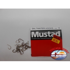 1 pack of 25 pcs Mustad "great deal" series saltwater hooks sz.9 FC.A518