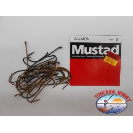 1 packung 25pz angelhaken Mustad "great deal" - serie Salmon sz.2 FC.A520