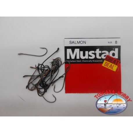1 pack of 25 pcs Mustad "great deal" series Salmon sz.8 FC.A522