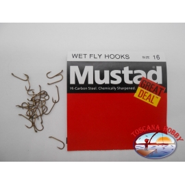 1 pack de 25 pcs Mustad "bonne affaire" de la série à la mouche noyée crochets sz.16 FC.A527