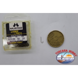 1 pack of 50pcs Mustad "laser tech" series 51137 sz.22 FC.A493